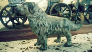 Antique Vtg Cast Iron Dime Store Arcade Red Newfoundland Dog Penny Bank