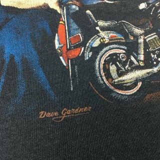 Harley Davidson 3D Emblem The Good Life Black RARE Tshirt XL VTG 80s CO Springs 3