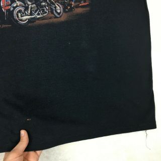 Harley Davidson 3D Emblem The Good Life Black RARE Tshirt XL VTG 80s CO Springs 4