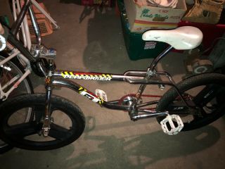 Vintage Gt Performer Chrome Freestyle Bmx Bike Bicycle W/ Black Mags