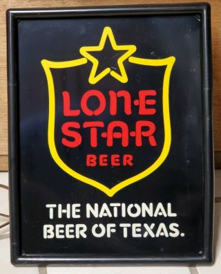 Vintage Lone Star Beer Neo Neon Lighted Sign 1984 2