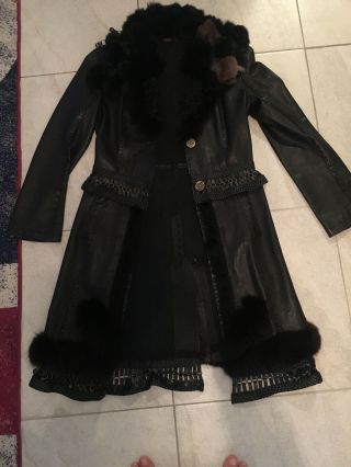 Roberto Cavalli Vintage Leather Jacket Size S/m