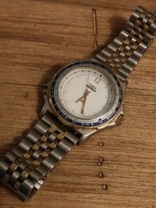 Vintage Rare Timex Quartz Indiglo Men 