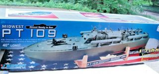 Vintage Rc Us Navy Boat Pt 109 Tons Of Features 40 Inches Long