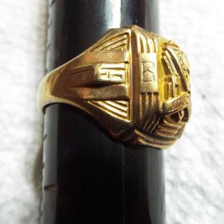 10kt Gold Josten Leechburg Pa High School Ring Size 10 7.  9g 1941 $130 in Gold 4