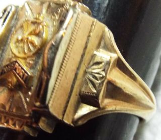 10kt Gold Josten Leechburg Pa High School Ring Size 10 7.  9g 1941 $130 in Gold 5