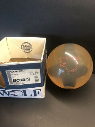 Ebonite Clear Wolf Bowling Ball 16 Lbs (rare) Vintage Fast