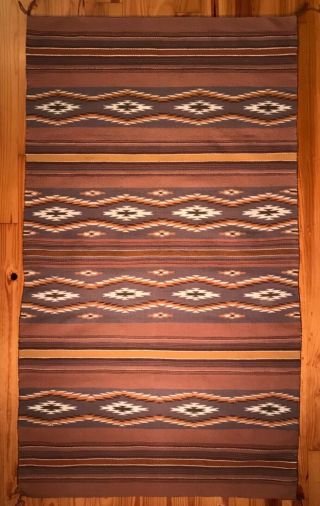 FINELY WOVEN VINTAGE NAVAJO WIDE RUINS RUG,  59x34INCHES 7