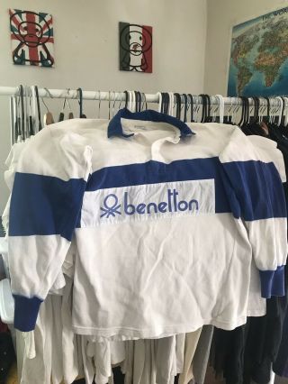 Vintage 80s United Colors Of Benetton Rugby Long Sleeve
