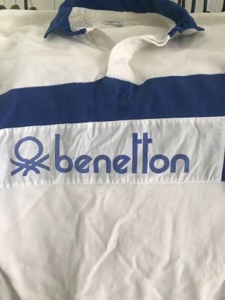 Vintage 80s United Colors Of Benetton Rugby Long Sleeve 2