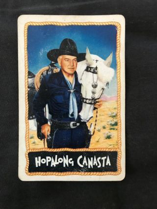 1950 Vintage Hopalong Cassidy Canasta Card From Game Set - One Card