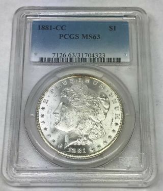 1881 Cc Morgan Silver Dollar Pcgs Ms63 Better Rare Key Carson City Coin