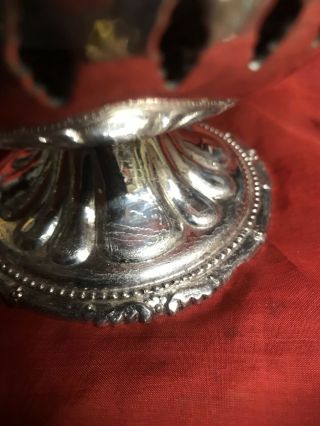 Silverplated Butter/caviar dish with roll top circular dome. 5