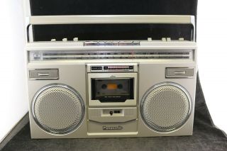 Vtg 1981 Panasonic Rx - 5100 Am - Fm Stereo Cassette Silver Retro Boombox -