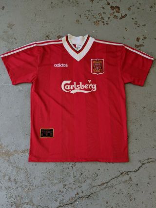 Vintage Adidas Liverpool Jersey 1995 - 96 Home Shirt Football Soccer Carlsberg Xl