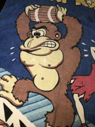 vintage beach towel Nintendo Donkey Kong 1982 80s Video Games Mario Brothers 2