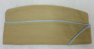 Ww2 Vintage Us Army Infantry Overseas Cap Summer Tan Garrison Hat 6 7/8
