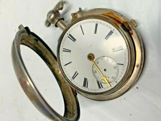 Antique Sterling Silver Pair Case Watch Repair Or Parts