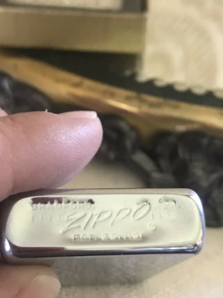 Vintage Zippo Lighter Dust All Co Patent Number 2517191 2