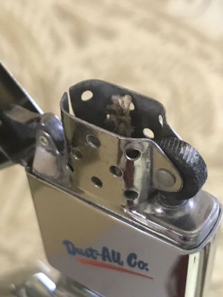 Vintage Zippo Lighter Dust All Co Patent Number 2517191 5