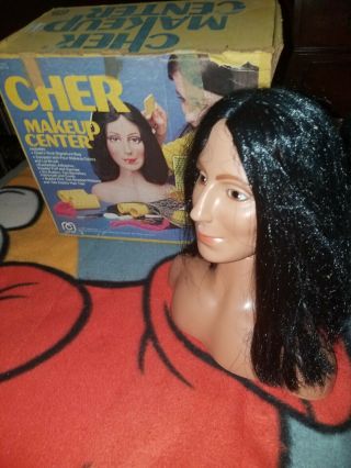 Vintage 1977 Mego Cher Makeup Center Toy Doll Bust Rare Org Box