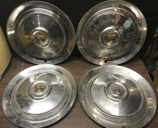Vintage Set Of Four 1953 1954 Ford 15 " Hubcaps Wheel Coverings