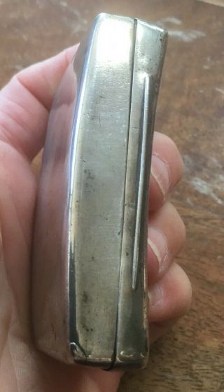 Antique Georgian Hallmark 1806 Solid Sterling Silver Snuff Box.  Maker:John Shaw 2