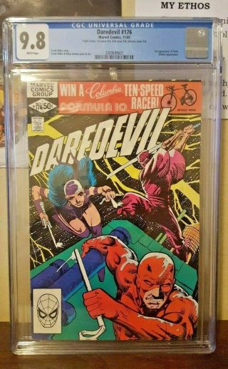 Daredevil 176 Cgc 9.  8 Triple Cover Rare Error First Appearance Of Stick