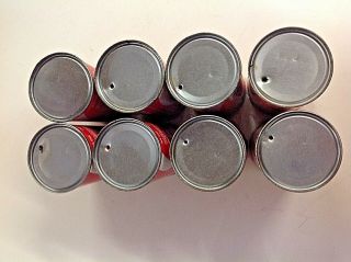Vintage 1970s Steel Coca Cola Pull - Tab Cans 8 - Pack Detroit Canners Coke Products 5