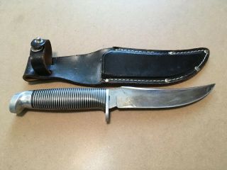 Vintage Western Black Beauty F39 Hunting Knife W/ Sheath - Boulder,  Co.