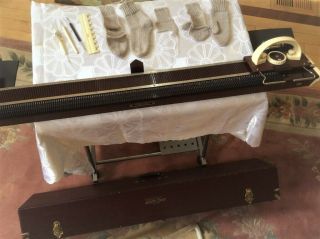 Vintage “knitking” Knitting Machine Made In Germany With The Carring Case