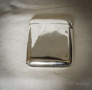 George V Vintage Solid Silver Vesta Case Gilt Lined H J Cooper & Co Ltd 1925