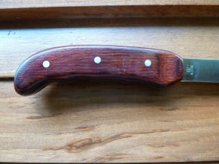 Vintage Buck 106 Hatchet Axe Knife Rare Wood Handle With Black Leather Sheath 8