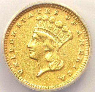 1869 Indian Gold Dollar Coin G$1 - Certified Anacs Xf45 Details - Rare Date