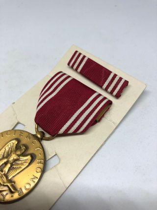 Vintage US U.  S.  Good Conduct Medal,  Army,  Military,  Named,  Ribbon,  Bar,  Full 4