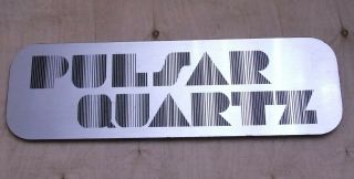 Rare Led Era Vintage Pulsar Quartz Watch Metal Wood Advertising Hang Store Sign