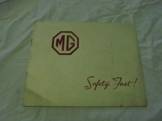 The Mg Car Company Safety First Car Sales Brochure 1938 Vintage Classic Car