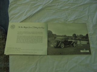 THE MG CAR COMPANY SAFETY FIRST CAR SALES BROCHURE 1938 VINTAGE CLASSIC CAR 5