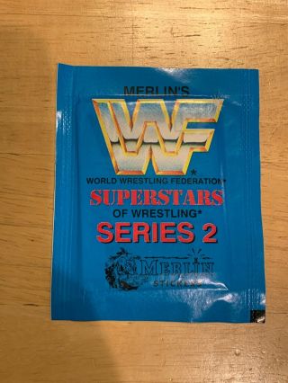 Merlin Wwf Superstars Of Wrestling Series 2 Sticker Pack Vintage 1991