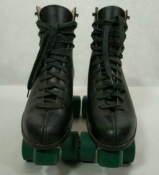 Vintage Roller Derby Skates Roller Star Mens 10 Black With Green Wheels Gift 2