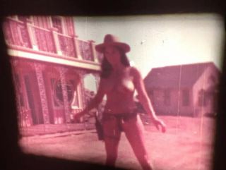 Vtg 60’s - 70s 2 Risqué Western Cowgirls Guns Girlie Pinup 8mm Stag Film 7