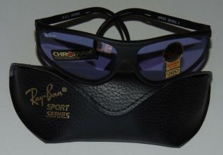 Rare Vtg.  B&l Ray Ban W1737 Sport Series 2 Purple Chromax Sunglasses W/case