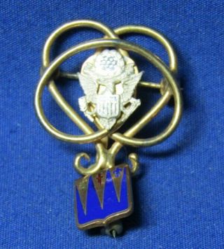 Wwii Sterling 109th Infantry Regiment Di Unit Crest Home Front Sweetheart Pin