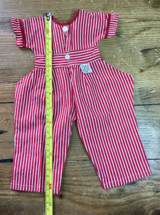 Vintage Shirley Temple Red and White Striped Cotton Romper 3
