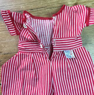 Vintage Shirley Temple Red and White Striped Cotton Romper 6