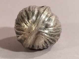 Vintage Sterling Silver 925 Figural Walnut Nut Pill Box Snuff or Trinket 3