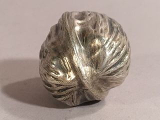 Vintage Sterling Silver 925 Figural Walnut Nut Pill Box Snuff or Trinket 4