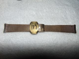 Vintage Nos Lenox Hadley Rolled Gold Plate Watch Band 18mm Sliding Clasp 748