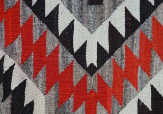 Antique Navajo Klagetoh Regional Native American Indian Woven Wool Rug 3