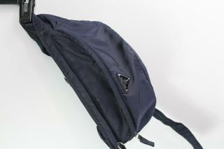 Authentic Vintage Prada Nylon Fanny Waist Pack Bum Bag Navy Tessuto 3
